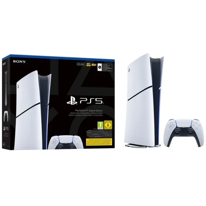 Sony PlayStation 5 Slim Digital Edition 825GB Blanco y Negro